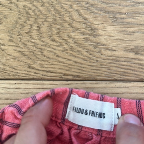 Filly & friends coral Pink Striped girls Skirt 4 - Picture 2 of 2